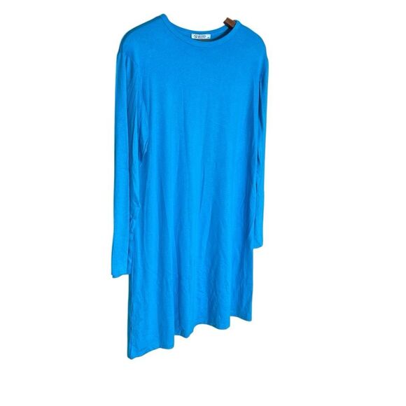 Guzel NWT Long Sleeve Stretch Casual Pullover Mini Tunic Dress Blue Size XXL - Picture 3 of 8